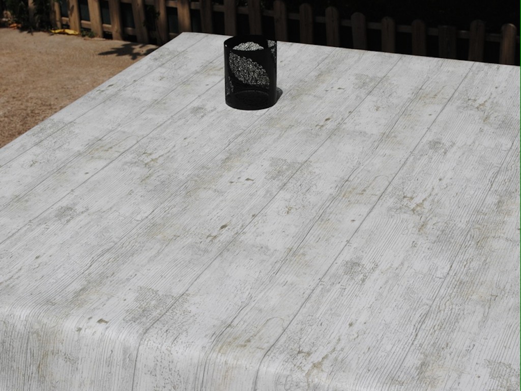 QPC Direct madera rústico madera efecto impresión PVC hule vinilo funda para mesa mantel 2,5 metros 