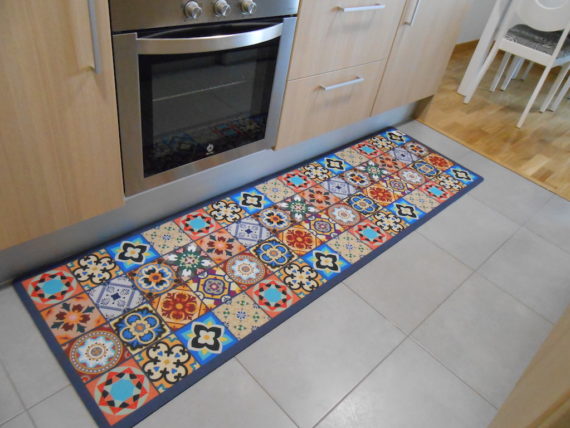 Alfombra antideslizante estilo mosaico para cocina MUL426